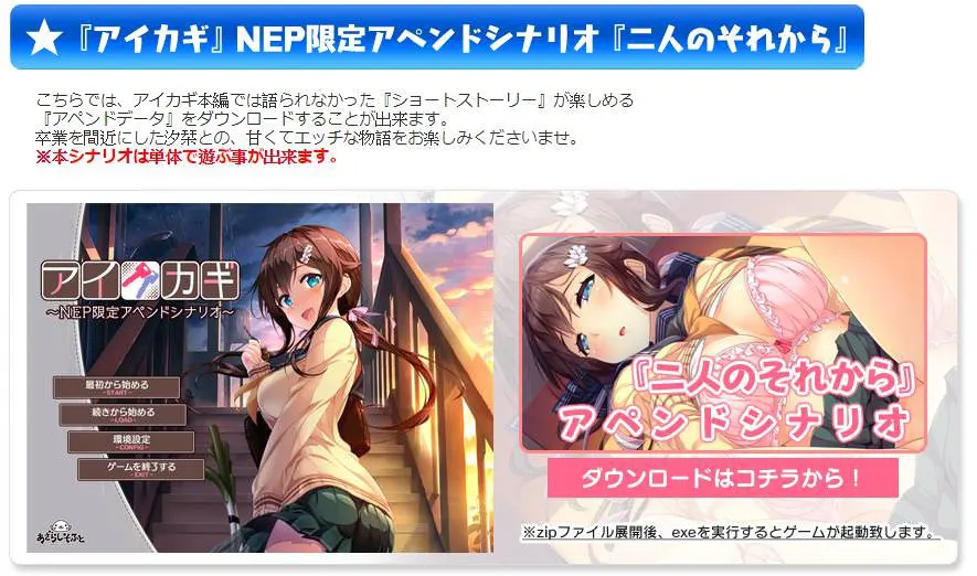 アイカギ~NEP限定アペンドシナリオ『二人のそれから』~