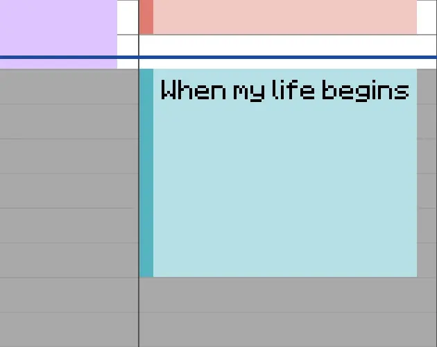 When my life begins