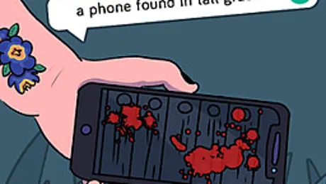 a phone found in tall grass