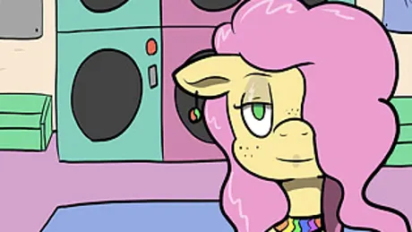 Fluttershy's Laundromat Troubles