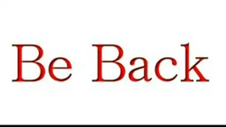 Be Back