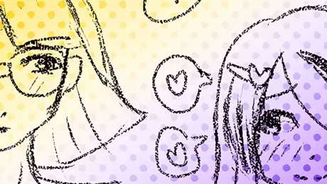 白髪ヤンデレ美少年と金髪女装先生