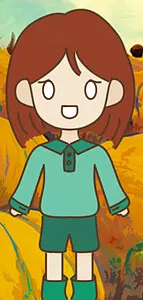 The little girl