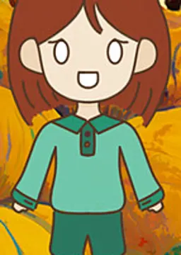 The little girl
