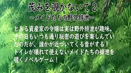 茂みを覗かないで2 ~メイドたちの野外排泄~