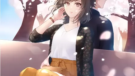 桜散った木の下で