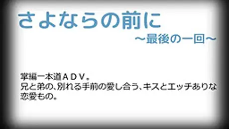 さよならの前に～最後の一回～