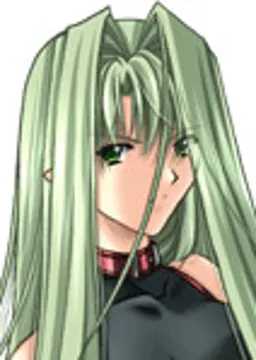 緑の髪の女性