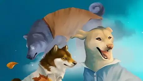 Autumn with the Shiba Inu