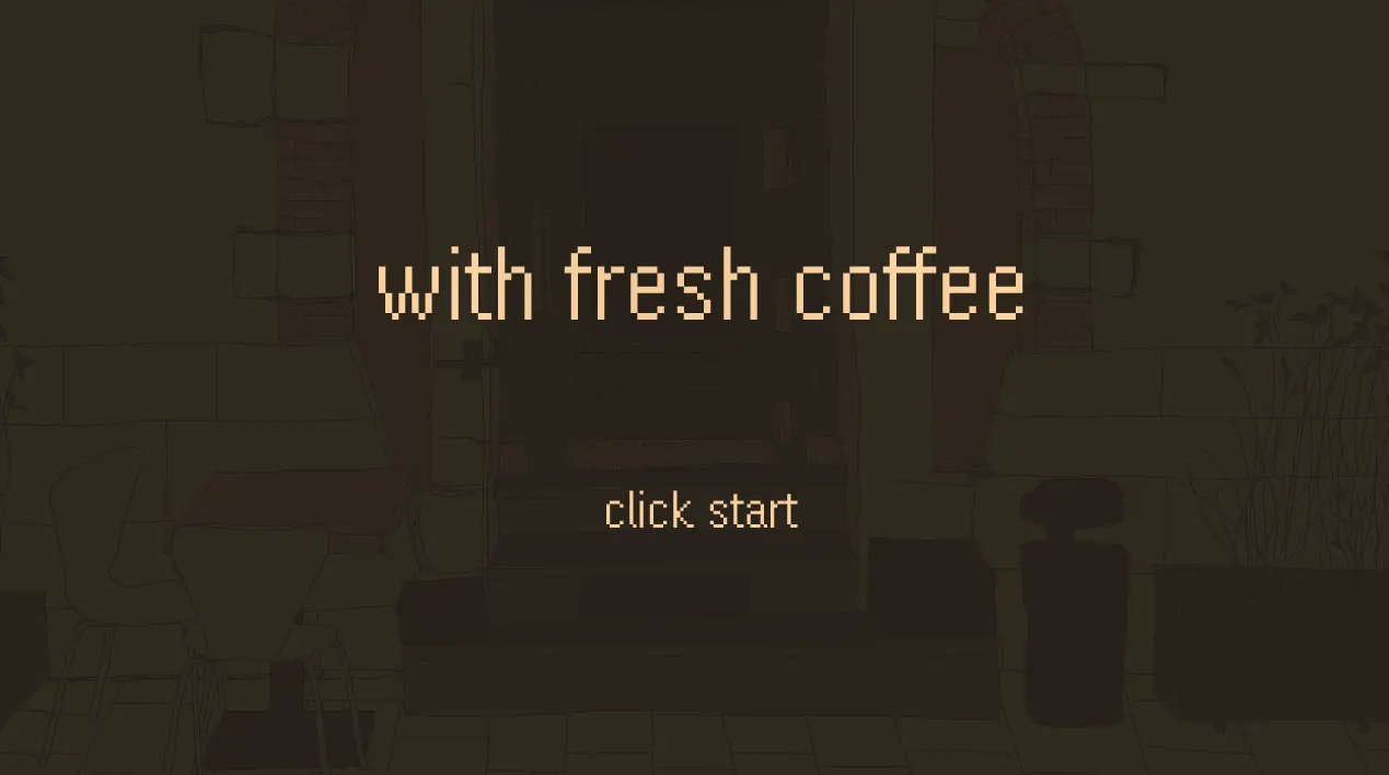 with fresh coffee